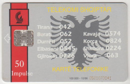 ALBANIA - Insig ,10/96, 50 U, Tirage 100.000, Used - Albanien