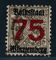 Württemberg  Michel Nummer 271 Gestempelt Geprüft - Wurtemberg