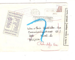 REF2992/ Eire Cover Dublin 1989 > Belgium Kessel-Lo Label & Stamp Return + Tape Bilingual Officially Sealed - Lettres & Documents