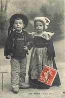 - Finistère -ref-E832- Elliant - Futures Epoux - Enfants Bretons - Costumes - Coiffes - Folklore - Edit Villard N°1165 - - Elliant