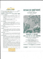 1968 VOYAGE DE CHRETIENTE AIR FRANCE AIR INTER - RENCONTRE AVEC PAYS DE L EST - DEPLIANT TOURISTIQUE - Tourism Brochures