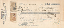 TRAITE 1925 - COMPTOIR DES CAFÉS DU HAVRE - LE HAVRE 114 BOULEVARD DE STRASBOURG - Lebensmittel