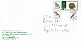 Kenya 2000 Homa Bay Postal Service Barbet Honey-guide Cover - Kenya (1963-...)