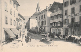 CPA SUISSE SALVAN LA PROCESSION DE ST MAURICE  1904 - VS Wallis