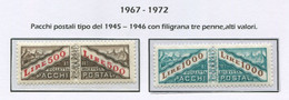 San Marino - 1967 - 72 Alti Valori Filigrana Tre Penne MNH** - Paketmarken