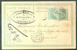 AMBULANT N°137 En Complément Sur E.P. Carte 5 Centimes Em. 1915, Obl; Sc AMBULANT BRUSSEL (BRUXELLES)-POPERINGHE du 2-VI - Ambulante Stempels