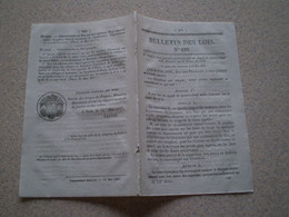 1837: Appel 80000 Hommes Classe 1836. Amnistie Gardes Nationaux Du Bataillon Cantonal De Dourdan Seine Et Oise - Décrets & Lois