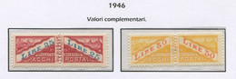 San Marino - 1946 Valori Complementari  MNH** Carta Non Trasparente - Pacchi Postali