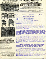 PARIS 10° : Ets WESSBECHER,  Agencement Et Aménagement Théatral, Rue De La Grange Aux Belles, 1932 - Théâtre & Déguisements