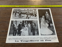 1910-30 PATI La Yougo-Slavie Yougoslavie En Fête Roi Alexandre De Serbie Mariage à Belgrade - Collezioni
