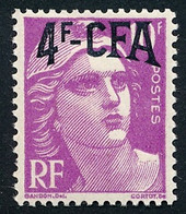 REUNION 1949-52 - Yv. 296 (=FR 811 + Surch) *  - Type Marianne De Gandon 10f Lilas  ..Réf.FRA29209 - Unused Stamps