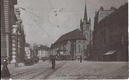 VAUD LAUSANNE Place St-François Voitures Anciennes BCV Banque  BONNARD Tissus HENNIEZ- Circ. 30.11.1921 - J. J. No 3744 - Henniez