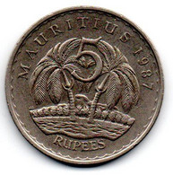 Ile Maurice -  5 Rupee 1987 - TTB - Mauritius