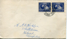 South Africa Südafrika Mi# 207-8 Used On Letter -  KGVI - Silver Wedding - FDC