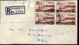 South Africa Südafrika Mi# 209-10 Used On Letter -  Natal Settlers Ship - FDC