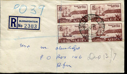 South Africa Südafrika Mi# 209-10 Used On Letter -  Natal Settlers Ship - FDC