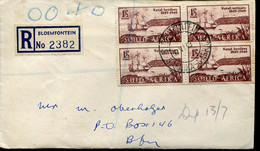 South Africa Südafrika Mi# 209-10 Used On Letter -  Natal Settlers Ship - FDC