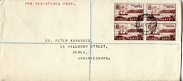 South Africa Südafrika Mi# 209-10 Used On Letter -  Natal Settlers Ship - FDC