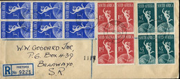 South Africa Südafrika Mi# 211-6 Used On Letter -  UPU 1949 - FDC