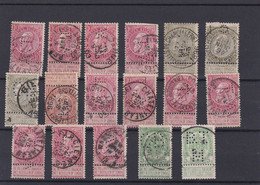 Fine Barbe Et Armoirie : Lot De Timbres Perforés - 1863-09