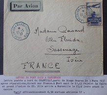 A404 - POSTE MARITIME - ✉️ De PORT-SAÏD Pour La FRANCE Postée à Bord Du PAQUEBOT " CHANTILLY " ➤➤➤ INFO CI-DESSOUS - Maritime Post