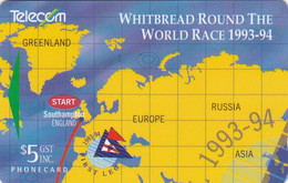 NEW ZEALAND : NZG078 $5 WHITBREAD SAILING RACE 93 EUROPE BEER USED - New Zealand