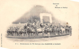 Thème   Cirque.    Barnum Et Bailey.     Performance De 70 Chevaux       (Voir Scan) - Cirque