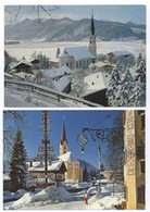 Winter-Idyll In Schliersee/Obb. Gel. 1973 Schliersee Höhenluftkurort Am Dorfplatz Mit Maibaum Gel. 1984 - Schliersee