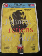 Billet Ticket Concert J Hallyday Toulon 14/8/93 - Concerttickets