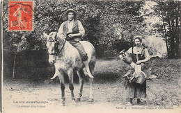 Thème  Agriculture:  La Vie Aux Champs. Le Retour A La Ferme. Héliotypie Dugas. Nantes       (Voir Scan) - Fattorie