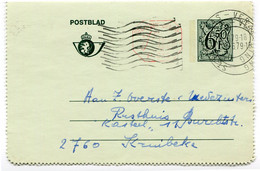 1979 ¨postblad 6.5 Fr Met Rode Bijfrankeing - - Letter-Cards