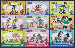 F-EX21879 DOMINICA 1982 SPAIN SOCCER WORLD CUP DISNEY GOOFY DONALD MICKEY MOUSE. - Disney