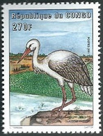 Congo 2001 Cigogne Blanche White Stork 270f Bird Michel 1744 Mint - Storchenvögel