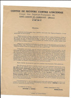 SAINT LAURENT DE CHAMOUSSET - SAPEURS POMPIERS - PAR L OFFICIER COMMANDANT PASSELEGUE - DOCUMENT - Bomberos