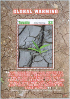 Bloc Feuillet Des État Des Tuvalu (Océanie) (2007) - (** Neuf) - Terre Sèche (Réchauffement Climatique) - Tuvalu