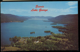 Lake George Aerial View Postcard NY New York - Lake George