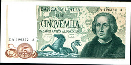 29686)  Banconota Da 5000 LIRE CRISTOFORO COLOMBO  II° TIPO DEL 20-5-1971-FDS - 5.000 Lire