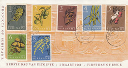 FDC SURINAM 389-395 - Agriculture