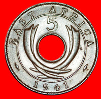 • INDIA WARTIME (1939-1945): EAST AFRICA ★ 5 CENTS 1941I! George VI (1937-1952) LOW START★ NO RESERVE! - British Colony