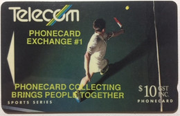 NEW ZEALAND : OVER5 $10 Sports Series Tennis / PHONECARD EXCHANGE #1 USED - New Zealand