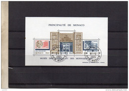 Delcampe - BLOC MONACO MUSEE DES TIMBRES ET MONNAIES TIMBRE N° YVERT ET TELLIER 69 OBLITERE - Blocks & Kleinbögen
