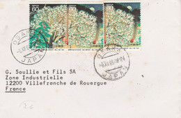 JAPON AFFRANCHISSEMENT COMPOSE SUR LETTRE POUR LA FRANCE 1985 - Andere & Zonder Classificatie