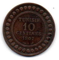 Tunisie -  10 Centimes 1907 A - TB+ - Túnez