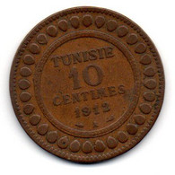 Tunisie -  10 Centimes 1912 A - TB+ - Tunesien