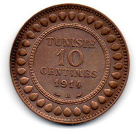 Tunisie -  10 Centimes 1914 A - TTB - Tunisia