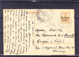 Belgique - Carte Postale De 1918 - Entier Postal - Oblit Löwen Leuven - Exp Vers Ougrée - Avec Censure - - Deutsche Besatzung