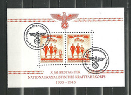 GERMANY 1945 WWII Unissued Nazi NSKK SS Block  RARE USED Reproduction - 1941-43 Ocupación Alemana