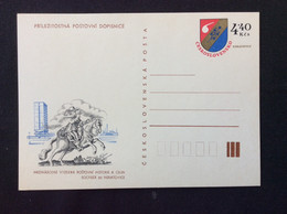 CDV 196 1982 Exposition Philatélique SOCFILEX 82 à Neratovice Postillon De 1648 à Cheval - Cartoline Postali