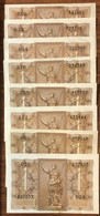 1 LIRA IMPERO 1939 Lotto Di 8 Esemplari Con Numerazione Diversa Spl/FDS LOTTO 2856 - Italië – 1 Lira