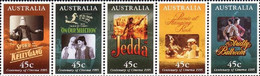 Australia, 1995, Michel 1478-1482, The 100th Anniversary Of The Cinema-Movie Posters, Strip Of 5v, MNH - Cinema